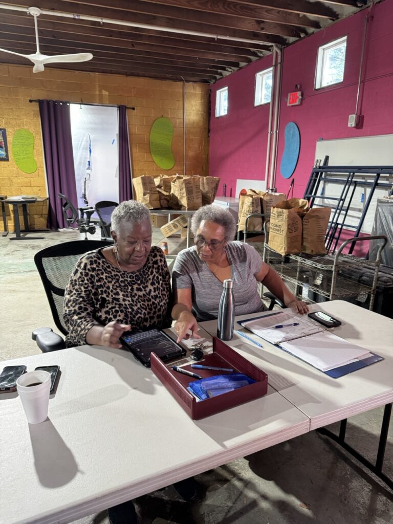 Volunteer Staff Preparing the Food Bank